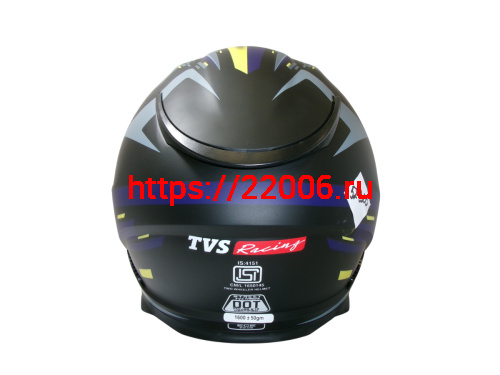 Шлем TVS RACING (Индия) STREET D/V DULL BLACK M.BLUE размер XXL, + пинлок в комплекте, очки фото 3 Шлем TVS RACING (Индия) STREET D/V DULL BLACK M.BLUE размер XXL, + пинлок в комплекте, очки фото 3