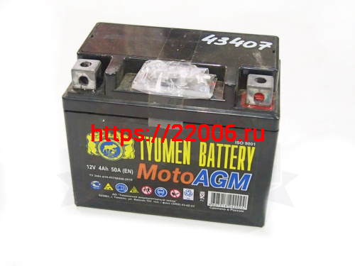 Аккумулятор 12В 4 А/ч, кислотный AGM (Тюмень 6МТС -4) (114х70х86) обратная полярность Аккумулятор 12В 4 А/ч, кислотный AGM (Тюмень 6МТС -4) (114х70х86) обратная полярность