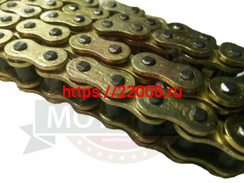 Цепь SFR (428HРО) SFR -100 зв. приводная с сальником, СУПЕР УСИЛЕННАЯ, цв.ЗОЛОТО (SIGMA )