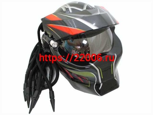 Мотошлем хищник красный (M) Мотошлем хищник красный (M)