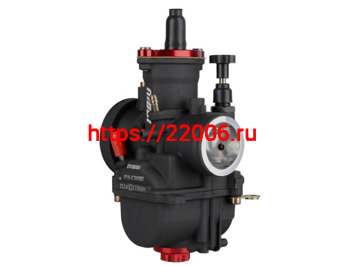 Карбюратор NIBBI Racing PWK24 (YJ), реком.двиг. 50-125 см3 (вход/выход 24 и 50 мм) фото 2