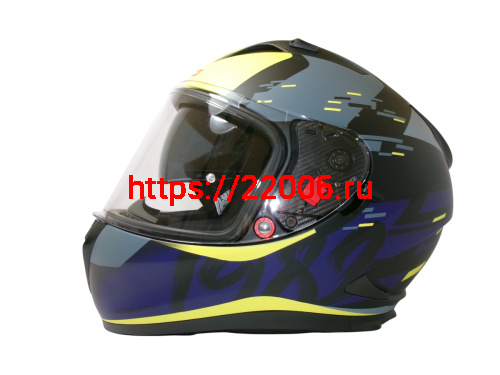 Шлем TVS RACING (Индия) STREET D/V DULL BLACK M.BLUE размер XXL, + пинлок в комплекте, очки фото 2 Шлем TVS RACING (Индия) STREET D/V DULL BLACK M.BLUE размер XXL, + пинлок в комплекте, очки фото 2