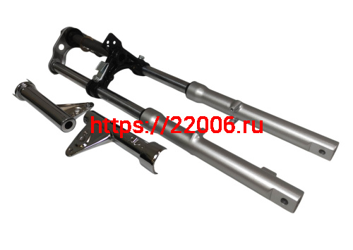 Вилка телескопическая передняя  Альфа в сборе (перо 27 мм) ось 10мм (барабанный тормоз) стд фото 4