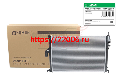 Радиатор охлаждения двигателя Renault Logan 08-, Sandero 08-, Largus 12- 1.4i/1.6i MT (HOSR027) Радиатор охлаждения двигателя Renault Logan 08-, Sandero 08-, Largus 12- 1.4i/1.6i MT (HOSR027)
