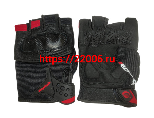 Перчатки PRO-BIKER MCS-57B без пальцев (чёрно-красные), р-р XXL Перчатки PRO-BIKER MCS-57B без пальцев (чёрно-красные), р-р XXL