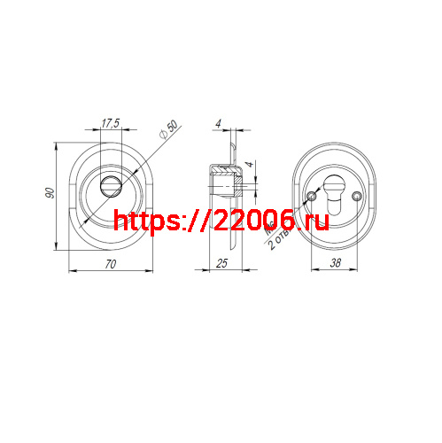 Броненакладка Fuaro (Фуаро) DEF.CRE/OV-set.9726 (DEF 9726) M6x90 врезная с чашкой CP-8 хром фото 4 Броненакладка Fuaro (Фуаро) DEF.CRE/OV-set.9726 (DEF 9726) M6x90 врезная с чашкой CP-8 хром фото 4