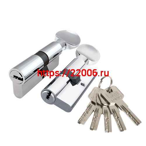 Цилиндровый Punto (Пунто) механизм Z3002Knob60(25+10+25) с вертушкой CP хром