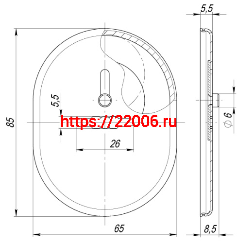 Накладка Fuaro (Фуаро) на сувальдный замок ESC.S-lift.SF/OV.476 (ESC 476) с шторкой GP латунь фото 3