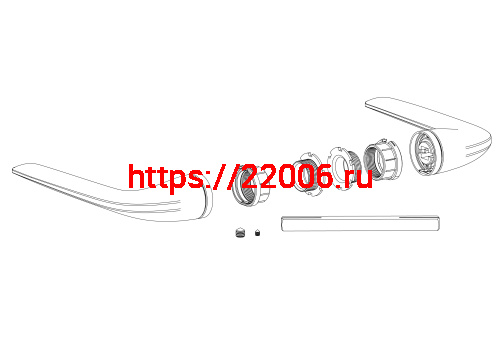 Ручка Armadillo (Армадилло) раздельная K.ART30.CLARITY MWSC-33 итальянский тисненый фото 4