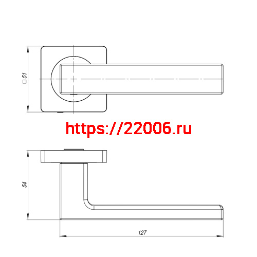 Ручка Ajax (Аякс) раздельная K.JK51.OPTIMA (OPTIMA JK) BL-24 черный фото 2 Ручка Ajax (Аякс) раздельная K.JK51.OPTIMA (OPTIMA JK) BL-24 черный фото 2