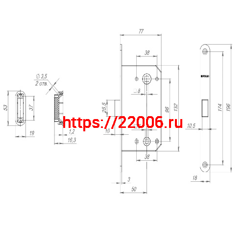 Защелка Fuaro (Фуаро) врезная MAGNM96WC-50 (M96WC-50) BL черный фото 3 Защелка Fuaro (Фуаро) врезная MAGNM96WC-50 (M96WC-50) BL черный фото 3