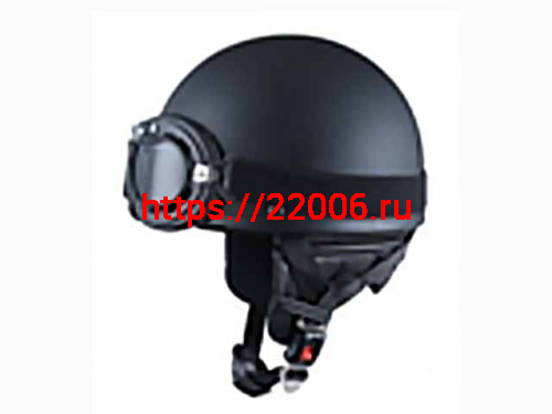 Мотошлем VIRTUE MD-510 ретро черный матовый (L) без очков