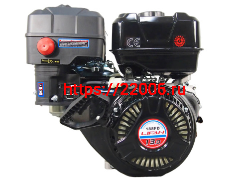 Двигатель LIFAN 13 л.с. 188FD (390) (вал d25 мм) ЭЛ. СТАРТЕР, с катушкой освещения 12В 3А 36Вт) Двигатель LIFAN 13 л.с. 188FD (390) (вал d25 мм) ЭЛ. СТАРТЕР, с катушкой освещения 12В 3А 36Вт)
